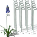 20 Pieces 16 inch Green Single Stem Plant Stakes Garden Plant Support Rings Flower Support Hoops Prop for Amaryllis Orchid Lily Rose Peony Gladiolus