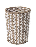 StorageWorks Wicker Waste Basket, Small Trash Can with Handwoven Seagrass and Paper Rope, Wicker Garbage Can for Bedroom, Bathroom, 1 Pack
