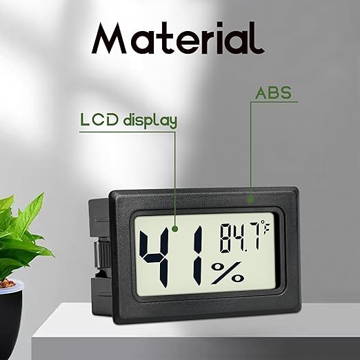 Indoor Hygrometer Thermometers 3 Pack Humidity Meters Gauge Mini Digital Thermometer Hygrometer with Fahrenheit (℉) for Humidors, Refrigerator, Greenhouse, Garden, Cellar, Closet