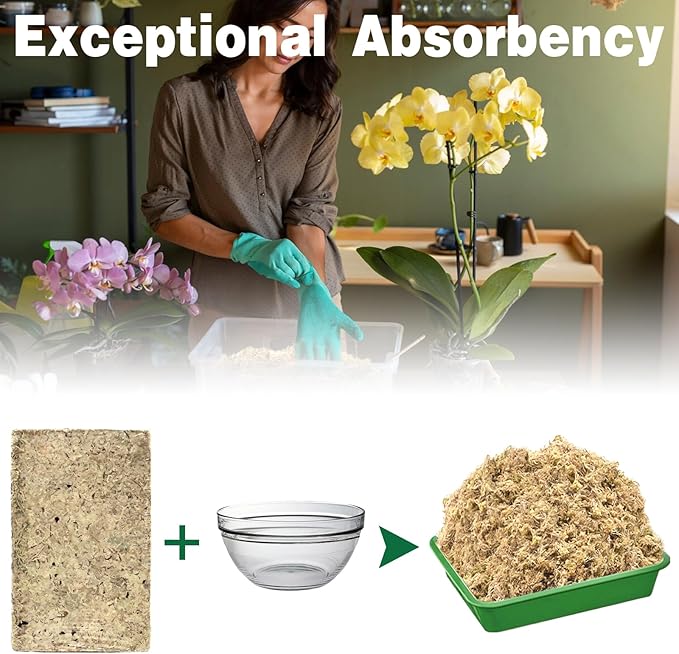 ZeeDix 12L Premium Sphagnum Moss for Plants Indoor, New Zealand Sphagnum Moss for Orchid Potting Mix Terrarium Succulent Carnivorous Ferns Hosta Garden & Reptile Habitat