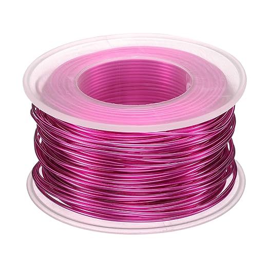 HARFINGTON Bonsai Wire Anodized Aluminum Training Wire Roll 1mm/18 Gauge 98ft Length Bendable Bonsai Tree Wire for Garden, Horticulture, Landscape, Planting, Rose Red