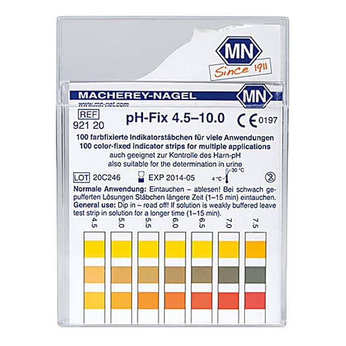Macherey-Nagel, 92120, pH-Fix 4.5-10, Box of 100 Strips