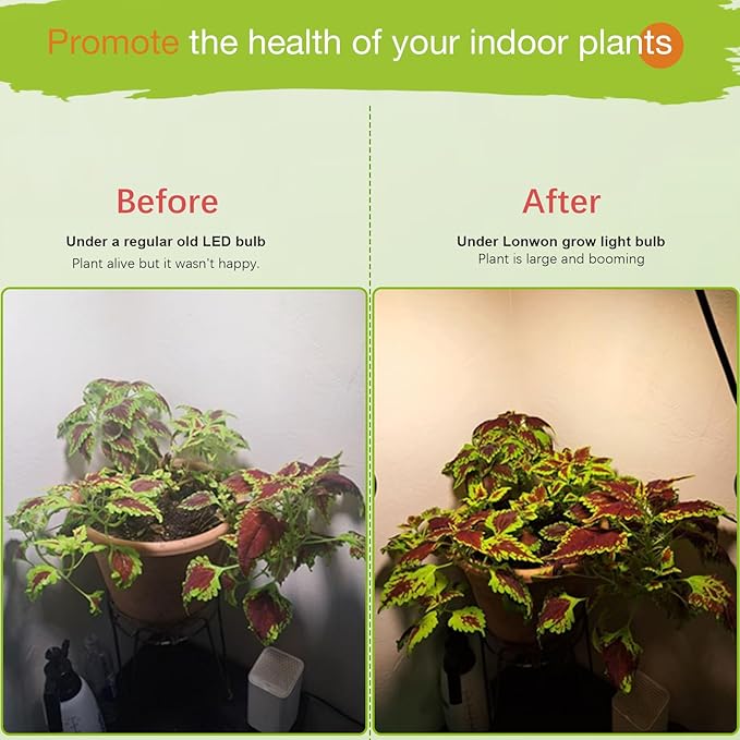 Lonwon LED Grow Lights for Indoor Plants Full Spectrum Grow Light Indoor Plant Lights for Indoor Growing Light for Plants Grow Light for Indoor Plant