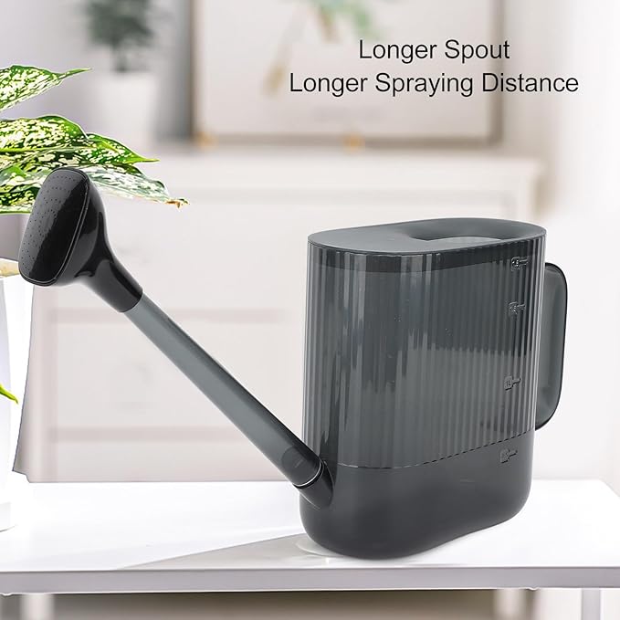 Yosoo Health Gear Watering Can for Indoor and Outdoor Plants, Large Long Spout with Removable Stainless Steel Sprinkler Head, Modern Small Garden Watering Can for Houseplants, Bonsai, Flowers (Gray)