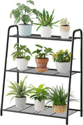 Kitsanery Metal Plant Stand Indoor Outdoor for Multiple Plants,3 Tier Plant Shelf,Large Heavy Duty Flower Holder Ladder Plant for Living Room, Patio, Balcony (Black)