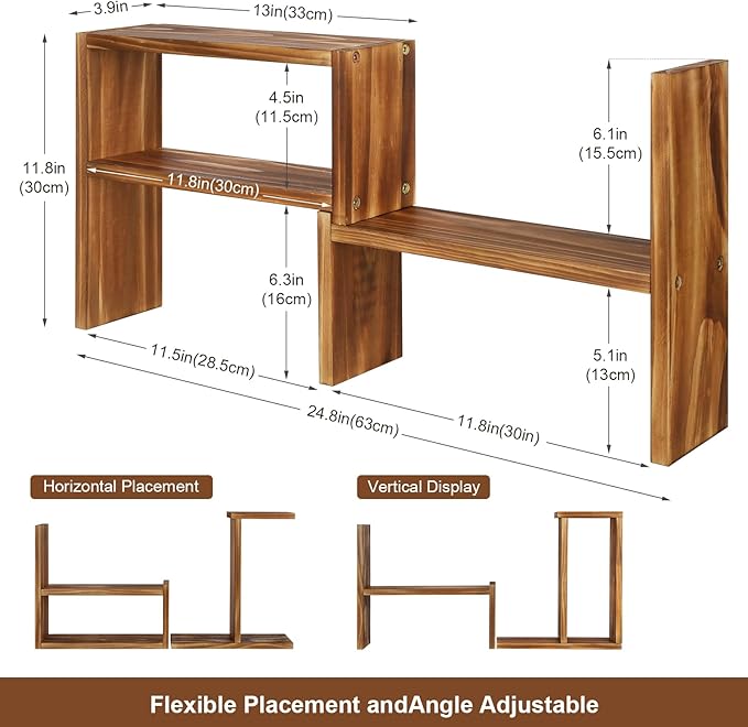 5 Tiered Small Window Plant Shelf,Wooden Desktop Plant Stand Indoor ,Table Top Plants Shelves,Window Sill Shelf for Plants Lovers,Succulent, Countertop Plant Rack Holder