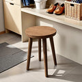 Stools Chair dining chair Dressing wooden stool shower stool Stool Kitchen Bar Stool Side wood Table Round Wooden Bedroom Living Room Dining Table Dining Room Bar plant stand (walnut color)