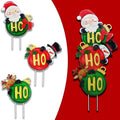 3 Pack Metal Christmas Yard Signs Decor for Multiple Stacked,Voumsil Christmas Yard Stakes Ball Fall Yard Decor for Outside Garden Lawn Porch