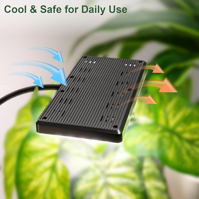 LBW Grow Light for Indoor Plants, Quad-Head Standing Plant Light, Full Spectrum, Wide Coverage, 63” Adjustable Height, Plug & Play