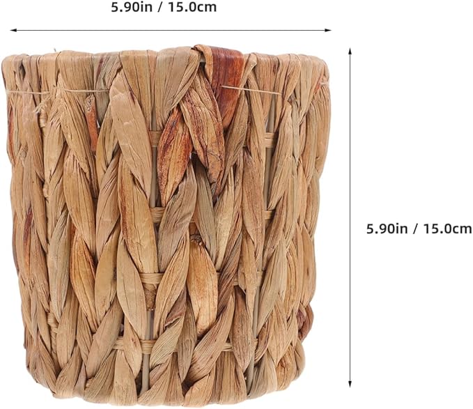 Cabilock Woven Seagrass Planter Basket 6 Inch Indoor Outdoor Plant Pot Cover with Removable Liner Lightweight Breathable Storage for Home Garden Decor