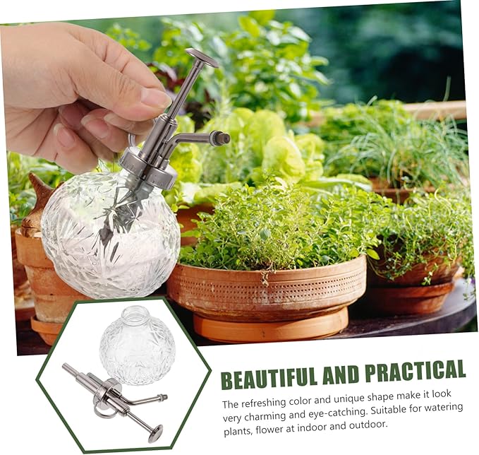 Vintage Relief Glass Sprayer Watering Bottle for Plant Misters Bonsai Indoor Outdoor Use