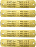 50 Pack Custom Brass Trap Tags – Personalized Laser Engraved Brass Trap Tags for Crab & Lobster Traps, Trapping Supplies, Garden Plant Labels, Equipment Marking