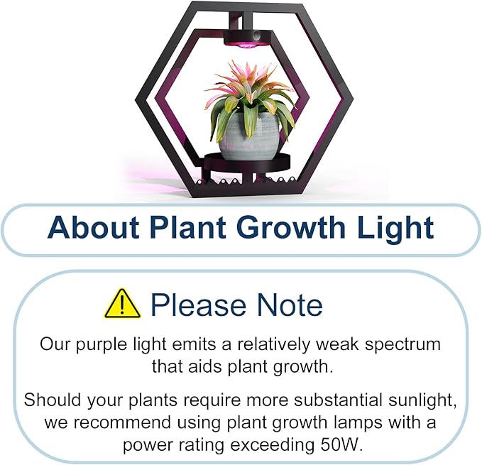 Shineled Wall Planter with Lights, Black Metal Wall Mounted Plant Stand with Adjustable Grow Light, Plant Holder for Indoor Living Room, Patio - 2 Pack