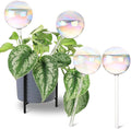Soilagua 13 oz Up to 2 Weeks Extra Large Plant Self Watering Globes, Light Iridescent Glass Water Bulb Indoor, Plant Waterer Self-Watering Stakes, Perfect Gardening Gifts, 4 Pack