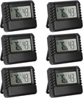 Copkim 6 Pcs Digital Temperature and Humidity Monitor Meter Room Gauge Mini Hygrometer Thermometer with Accurate Temperature Humidity Sensor for Greenhouse