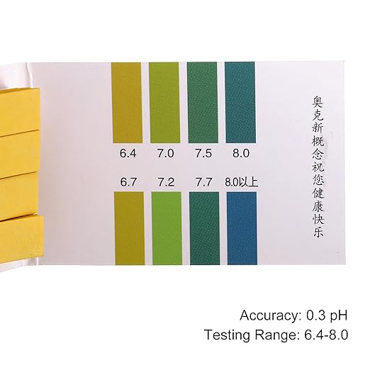 PATIKIL PH Test Strips 6.4-8.0, 2 Pack 160 Indicator Papers Litmus Tester for Water Food Soil Alkaline Acid Testing