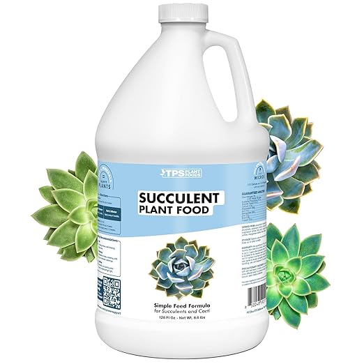 Succulent Fertilizer – Liquid Plant Food for Compact Growth, Vibrant Color & Stronger Root Development, 1 Gallon