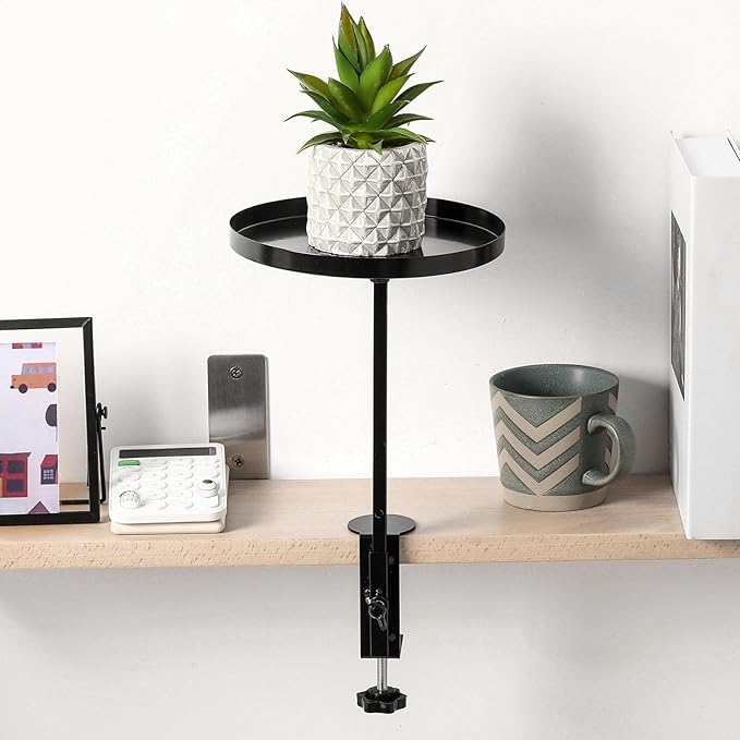 Teenyyou 1 Pcs Window Sill Plant Shelf 7.9''D x 14.2''H Adjustable Window Shelf Windowsill Clamp Tray for Indoor Plants Metal Windowsill Extension Tray Planter Floating Shelves for Indoor Outdoor