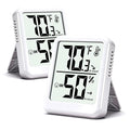 2-Pack Room Thermometer Indoor Hygrometer for Home, Temperature Humidity Meter, Humidity Gauge, Digital Room Temperature Monitor Sensor for Baby Nursery Car Plant - AAA Battery Included