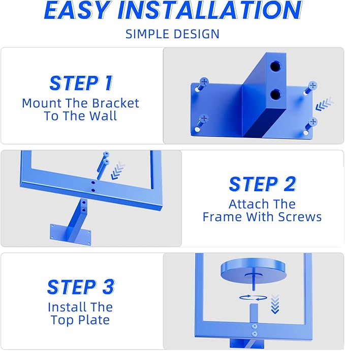 Wall Plant Shelf, Hanging Frame Decor Planter for Indoor Plants, Wall Plant Holder for Living Room/Entryway/Garden Flower Pot Holder Free Garden Shears (Square-Blue, 2pcs)