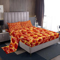 Feelyou Full Bed Sheets Set for Kids Bedroom Decor Pizza Sheet Set Pepperoni Be Print Bedding Set Soft Lightweight Funny Delicious Pizza Theme Bed Cover with Flat Sheet, Fitted Sheet, Pillow Case