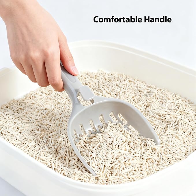Cat Litter Scoop, 2PACK Litter Sifter Scoop with Hollow Grid for Pine Pellets,ABS Plastic Kitty Litter Scooper