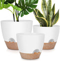 YNNICO 12" 10" 9" Large Self Watering Plant Pots, 3 Pack Flower Pots Planters with Multi Mesh Drainage Holes for Indoor Outdoor Garden Plants and Flowers
