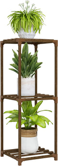 Bamworld Small Plant Stand Indoor 3 Tier Plant Shelf Outdoor Corner Plant Holder for Multiple Pots Single Plant Stand for Living Room Balcony Garden Patio Lawn Window