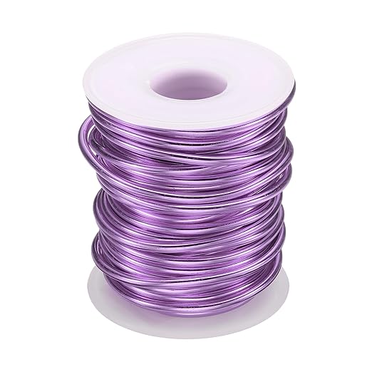 HARFINGTON Bonsai Wire Anodized Aluminum Training Wire Roll 3mm/9 Gauge 33ft Length Bendable Bonsai Tree Wire for Garden, Horticulture, Landscape, Planting, Light Purple