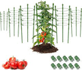 Legigo 36 Inch 6 Pack Plant Support Cages Tomato Cage for Garden with 10 Plant Clips- Plant Cages Adjustable Rings, Tomato Plant Support Stakes Trellis for Pots, Peppers, Cucumbers and Flowers