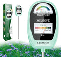 HSLGOVE Soil Test Kit, 2-in-1 Soil Moisture Meter/Soil PH Meter, Dual Screen Soil Tester, Soil Moisture Meter for Plants Watering/Gardening for Lawn,Farm Indoor&Outdoor Use-Tea Green
