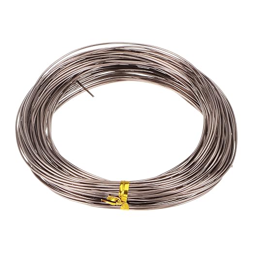 HARFINGTON Bonsai Training Wire 1mm Total 20mm 66 Feet Anodized Aluminum Wire Corrosion Resistant Garden Wire for Plants Bonsai Trees Shaping Bending Indoor, Brown