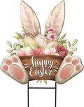Amyhill Happy Easter Outdoor Decorations Bunny Metal Garden Stakes 25 Inch Welcome Yard Signs Easter Rabbit Egg Decor Outdoor Decorative Garden Stakes Spring Decorations Patio Lawn Walkway