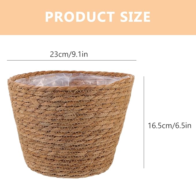 BESPORTBLE 2pcs Rattan Flower Basket Woven Plant Basket for Indoor Rustic Wall Flower Arrangement