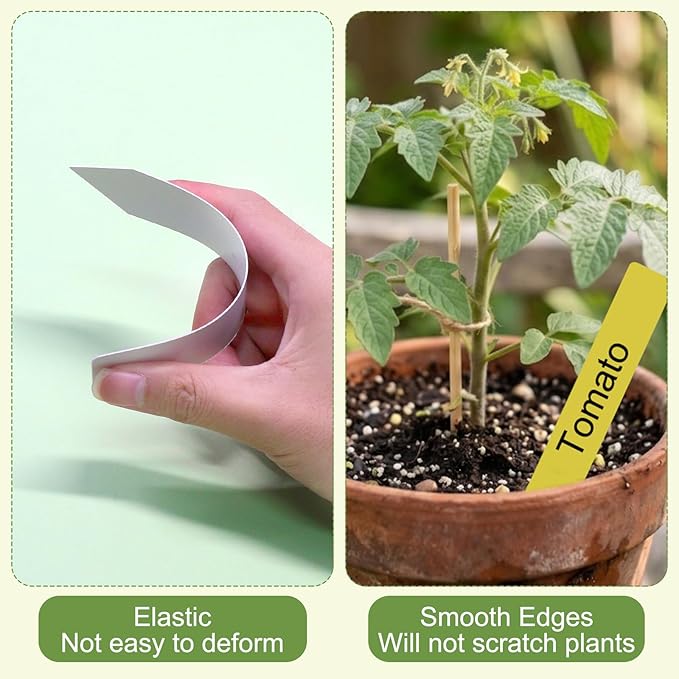SumDirect 500PCS Plant Labels for Seedlings, 5 Colors, 6 inch Waterproof Plastic Plant Name Tags, Plant Markers for Seed Starting, Garden, Greenhouse