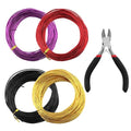 Bonsai Wire for Bonzai Trees,1.5mm x 10m/roll Aluminum Bonsai-Training Wires with Hand Plier Cutter,Adjustable Easy to Bend Anodized-Wires for Bonsai-Tree Training DIY Tools(4roll)
