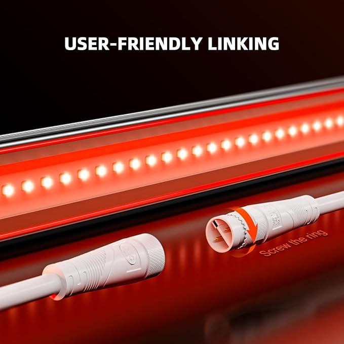 Spider Farmer SUPP-R60 660nm Deep Red Supplemental Light Bars 35.4" Long, Red Supplemental Light for Indoor Plants, Commercial Vertical Farming, Grow Tents