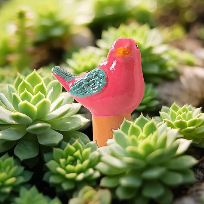 Mother’s Day Gift for Mom from Daughter or Son, 4 Pack Self-Watering Bird Shaped Globes, Terracotta Automatic Watering Spikes, Slow Release Plant Watering Devices for Indoor & Outdoor Potted Plants