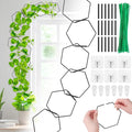 Hysagtek Chain Trellis for Climbing Plants Indoor & Outdoor, 18 Pcs Plant Trellis with Connect-Hooks, No-Trace Nails & Wire Ties, DIY House Plant Accessories for Monstera, Pothos, Ivy, Wisteria