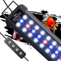 Pawfly 11W Aquarium LED Light for 12 to 18 Inch Extendable Fish Tank Light with Full Spectrum Brilliant White Blue Red Lights with Daytime & Night Modes Timer Auto On/Off Adjustable Brightness