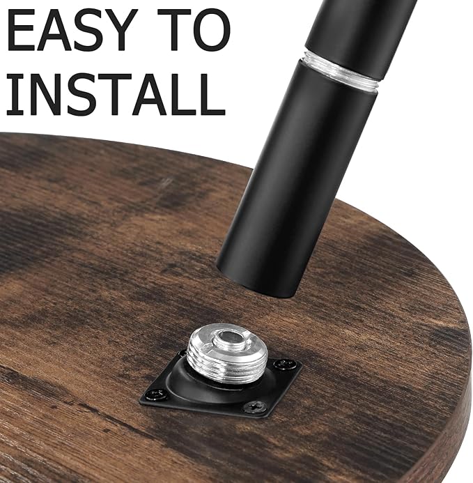 KINNARY Tall Plant Stand Indoor, Mid Century Wood Plant Stand Plant Table for Flower Pots, Heavy Duty Metal Plant Holder, Modern Home Decor Small Round Side End Table (11.8"x20")