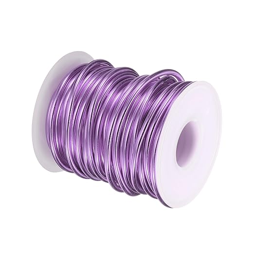 HARFINGTON Bonsai Wire Anodized Aluminum Training Wire Roll 3mm/9 Gauge 33ft Length Bendable Bonsai Tree Wire for Garden, Horticulture, Landscape, Planting, Light Purple