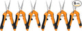 iPower 6-Pack 6.5 Inch Garden Hand Pruner Shears with Straight Stainless Steel Blades Scissors, for Hydroponic Trimming Herb/Flowers/Vegetables/Plants, Orange