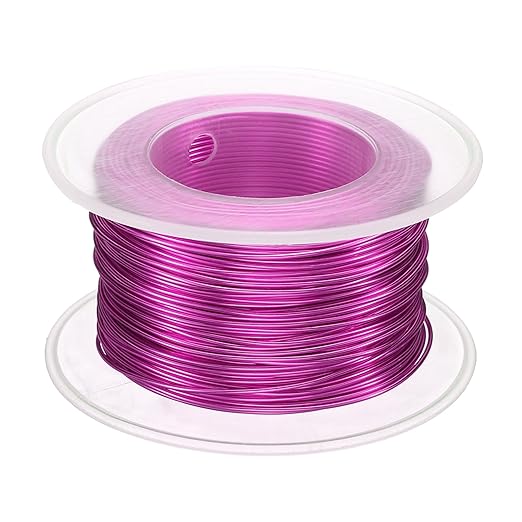 HARFINGTON Bonsai Wire Anodized Aluminum Training Wire Roll 0.8mm Gauge 98ft Length Bendable Bonsai Tree Kit for Garden, Horticulture, Landscape, Planting, Dark Pink