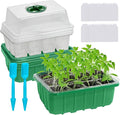 60-Cell Seed Starter Tray, 5 Pack – Cells Plant Grow Kit with Humidity-Vented Domes and Base for Organic Seed Germination, Ideal Plant Starter Kit with Labels & Transplant Tools