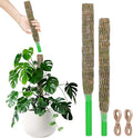 Moss Pole for Plants 2 Pcs 13+16 Inch Modern Mesh Design Green Moss and Plastic Plant Support Extension