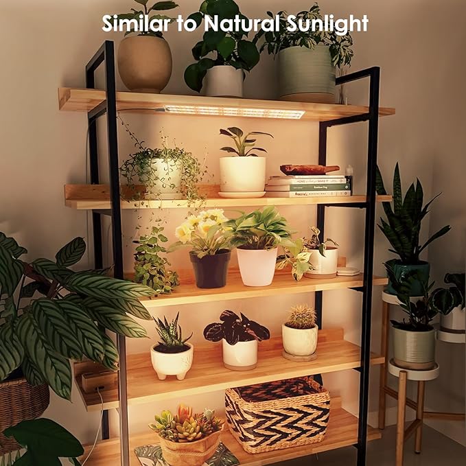 LINGSFIRE 4PCS LED Grow Lights, 40w Full Spectrum Grow Light 540 LEDs Grow Lights for Indoor Plants with Timer Dimmable Thin Grow Light Panel for Under Cabinet Plant Seedlings Flowers Veg and More