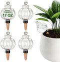 Bigmeta 4pcs 17oz Leakproof Plant Watering Globes - Top Fill Self Watering Planter Insert, Slow Release Water Bulbs with Terracotta Spikes for Indoor Plants