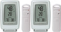 AcuRite 00611 Indoor Outdoor Thermometer with Wireless Temperature Sensor & Hygrometer White Small (Pack of 2)