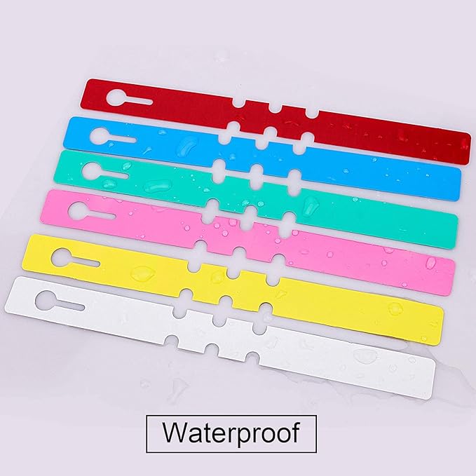 ZOENHOU 1200 PCS 6 Colors Plastic Plant Tags, Adjustable Wrap Around Plant Hanging Tree Tags Nursery Garden Labels, Plant Labels for Garden